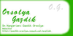 orsolya gazdik business card
